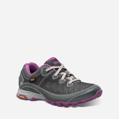 Teva Sugarpine II Air Mesh - Women's Teva Hiking Boots - Dark Grey / Fuchsia | India (RDJU04829)